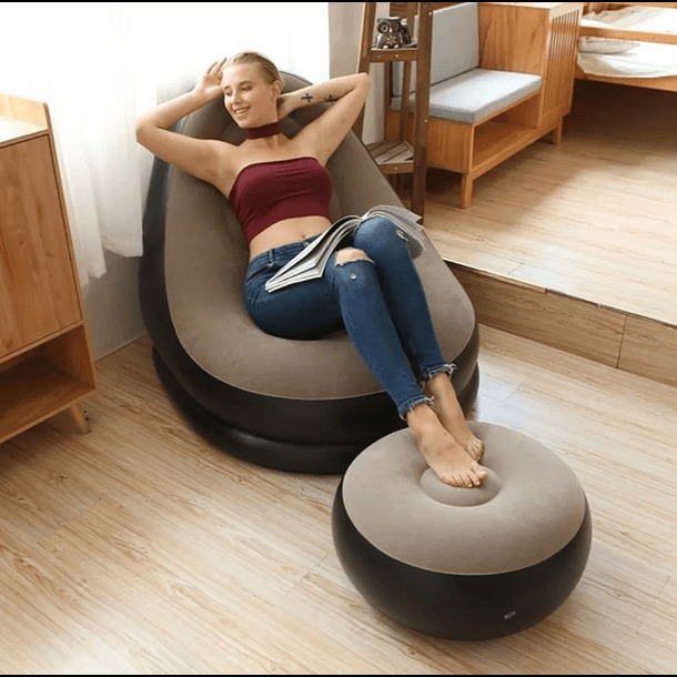 Imagen de Sofa Inflable Con Reposa Pies