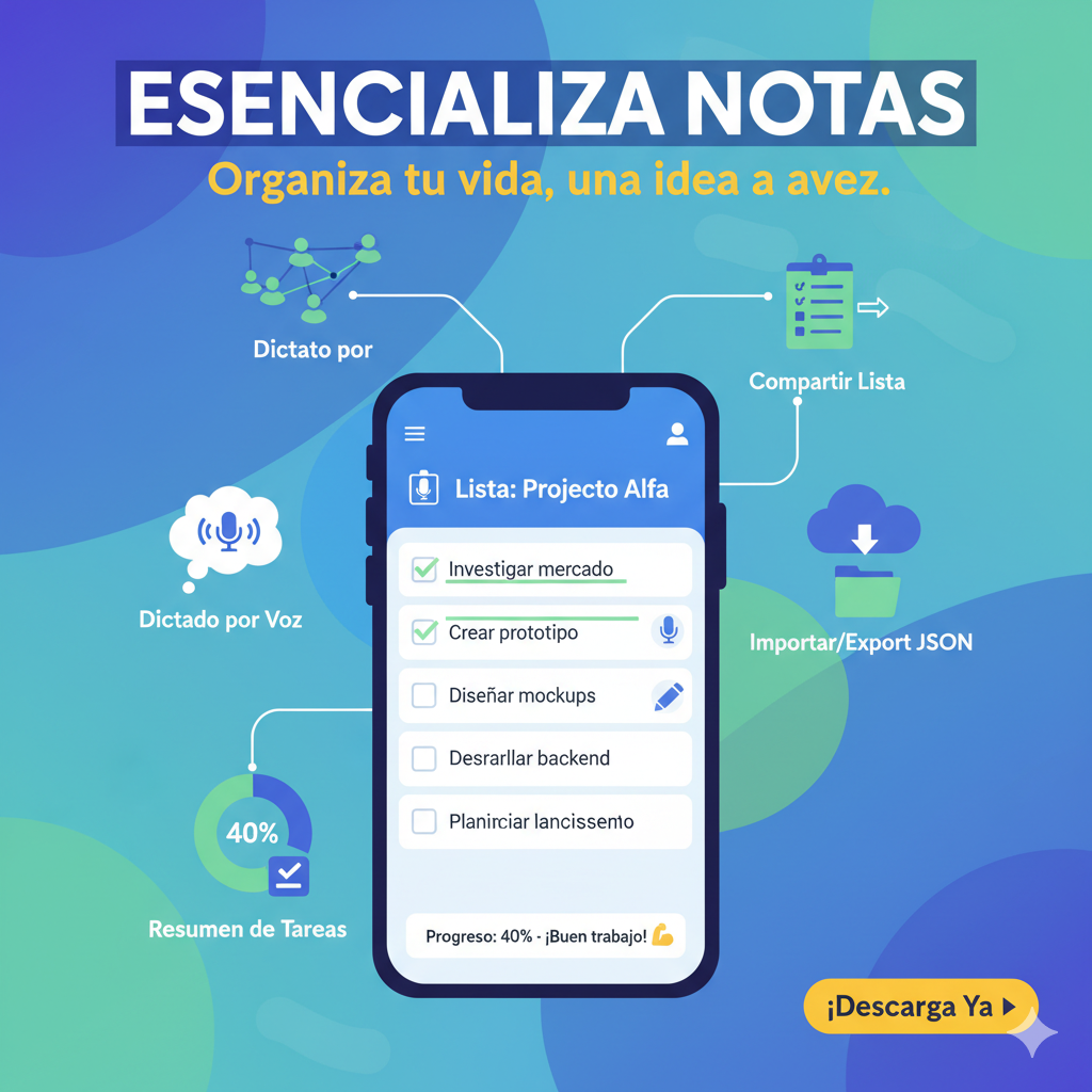 Imagen de 📝 "Esencializa Notas Organiza tu vida, una idea a la vez.